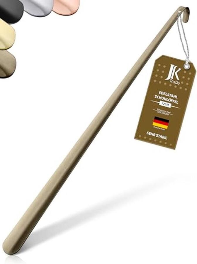 Stainless Steel Shoe Horn Polished Metal Long Shoe Horn for Easy Use Optimized Length and Width