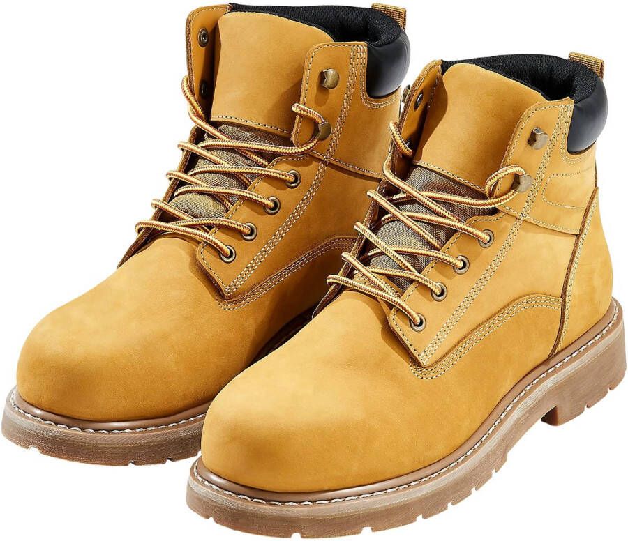 Stalen Neus Werkschoenen CN- Waterdicht Antislip met Een Lichtgewicht Ade de Rubberen Zool Ideaal Voor Industriële Bouw Geel