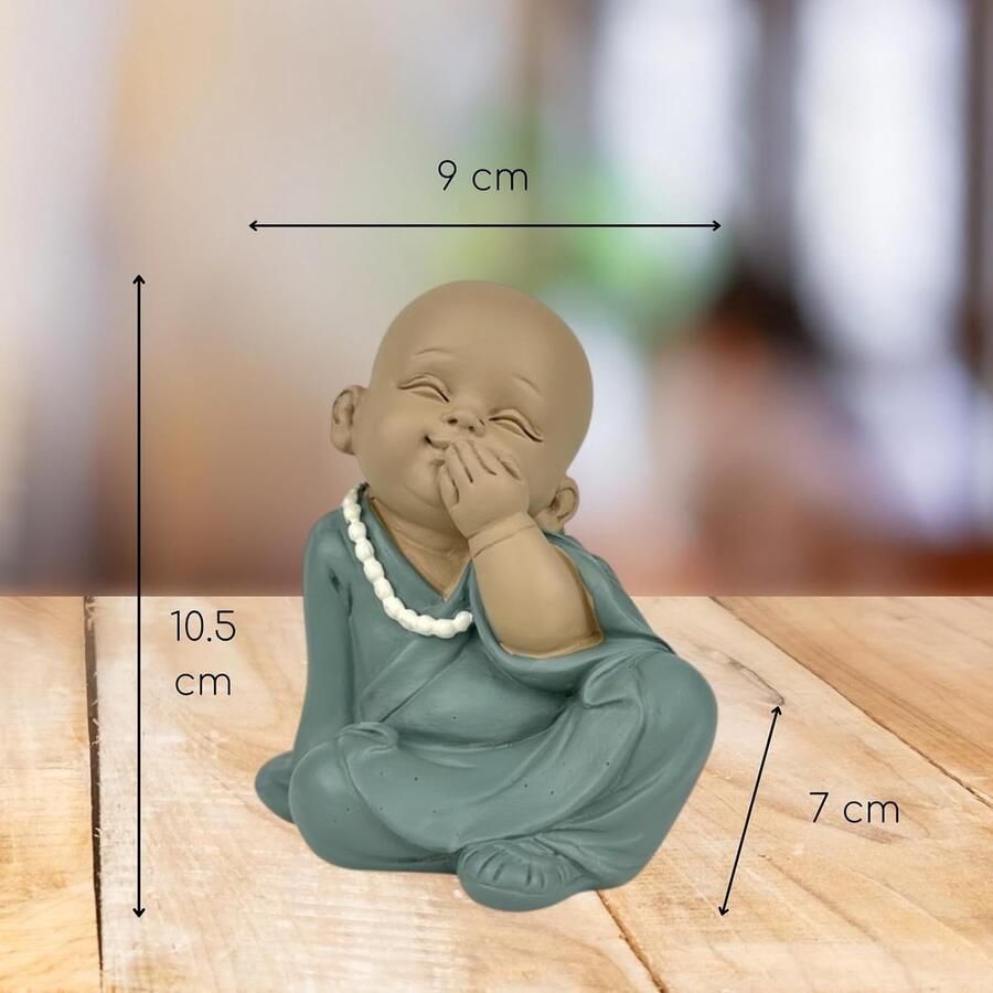Standbeeld Boeddha Bonze Silence Iconic Niets Sagen Baby Boeddha Symbolic Vredige en vrolijke stemming Zen Decoratie H