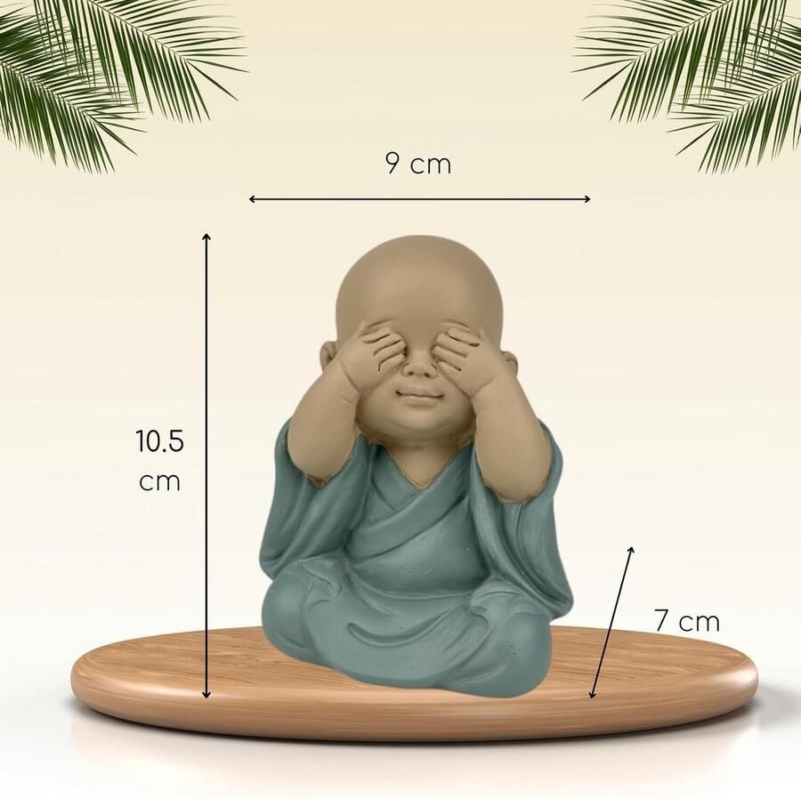 Standbeeld Boeddha Vue in mythische positie Niets zien Baby Boeddha Symbolisch Herkend Vredige en vrolijke stemming Zen Decoratie H