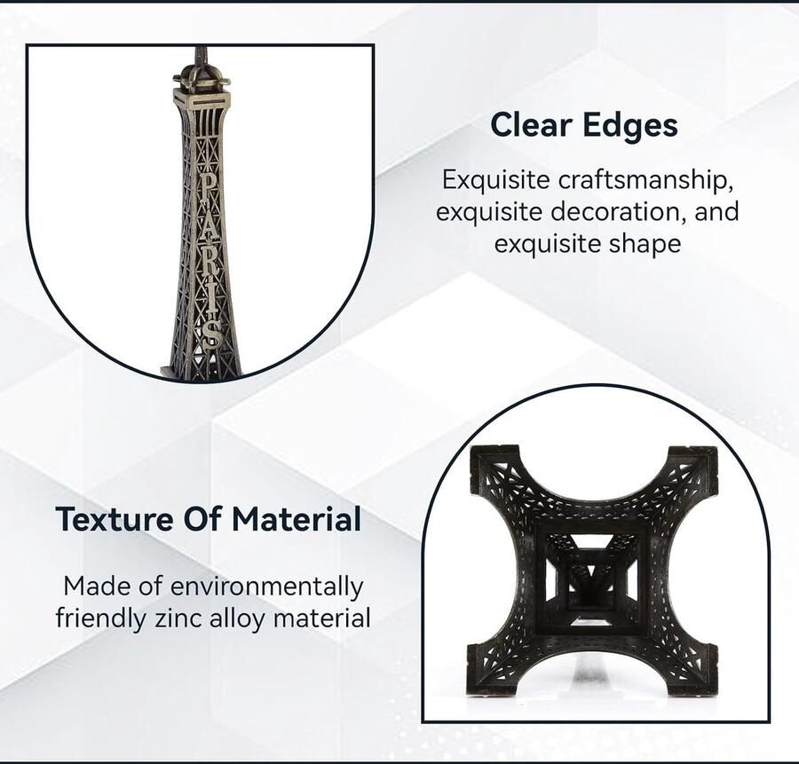 Standbeeld Decor Brons Metaal Parijs Eiffeltoren Decor Beeldje Replica Iron Craft Architectuur Model Voor Tafeldecoratie