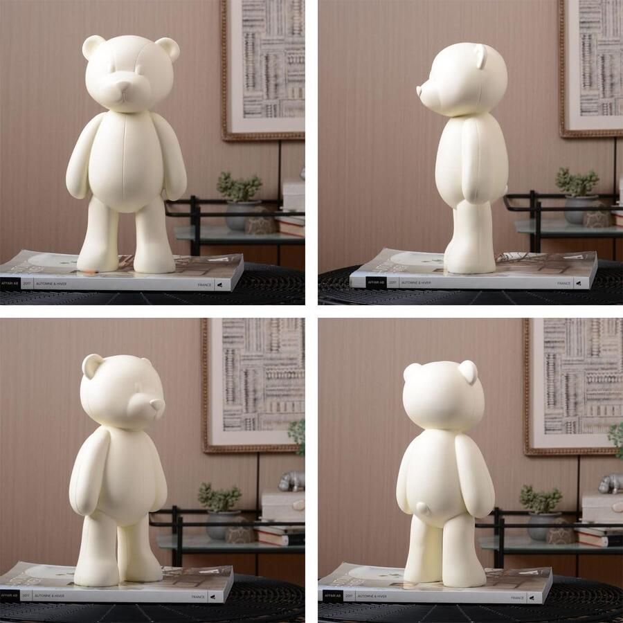 Standbeeld Modern Decor Kunst Dierengeschenken Beeldje Huisornament Tafelmiddelstuk Ambachten Polyresin Wit