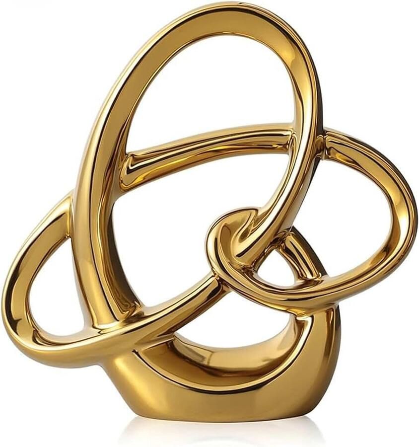 Standbeelden en sculpturen moderne abstracte kunst van keramiek gouden sculpturen woondecoratie voor tafelopzetstukken woonkamer kantoor keukenkasten