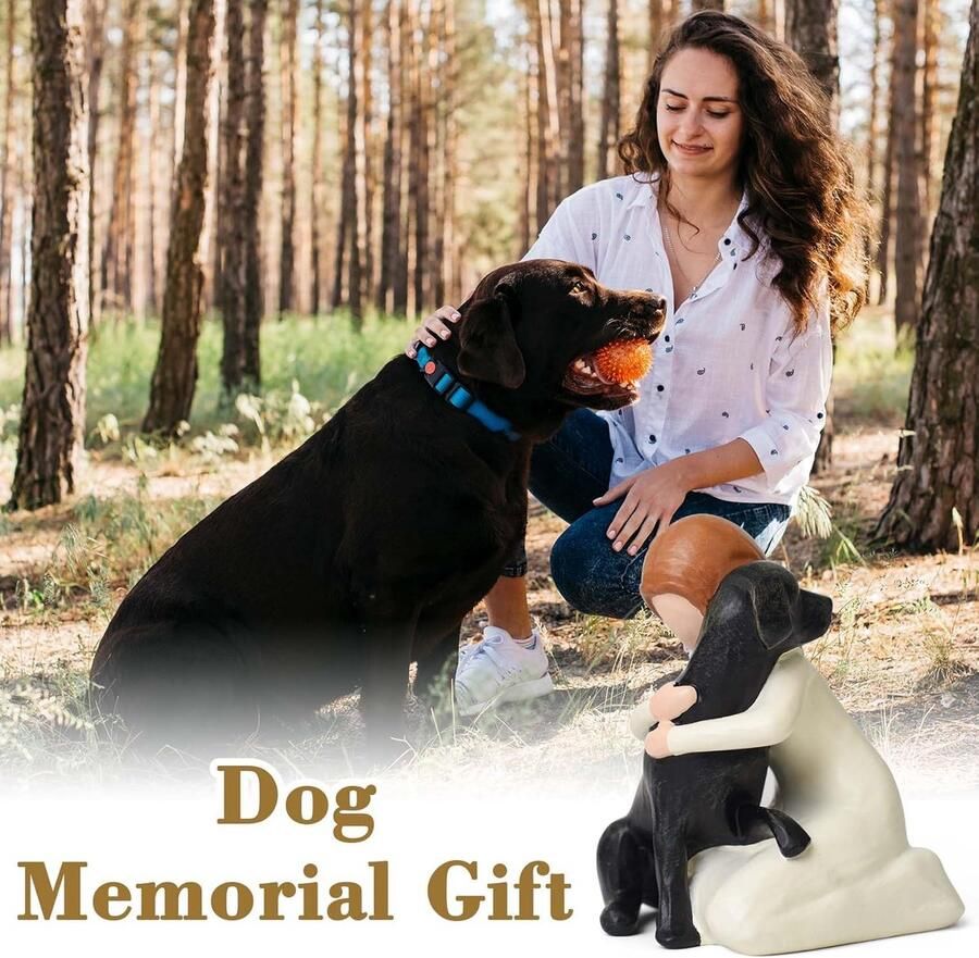 Standbeelden herdenkingsgeschenken voor verlies van hond sympathie honden beeldje voor dierenliefhebbers handgebeeldhouwde hars zwarte labrador woondecoratie voor