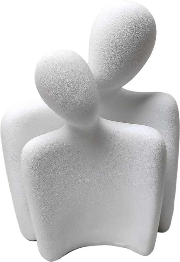 Standbeelden kantoordecoraties decoratieve figuren decoratieve beelden thuis moderne woonkamer om neer te zetten abstract polyresin-sculptuur cadeau-idee (wit