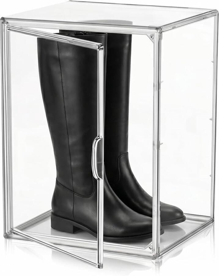 Stapelenbare Transparante Schoenendoos met Magnetische D x 25 x Multifunctionele Opbergdoos voor Sneakers Handtassen en Cosmetica