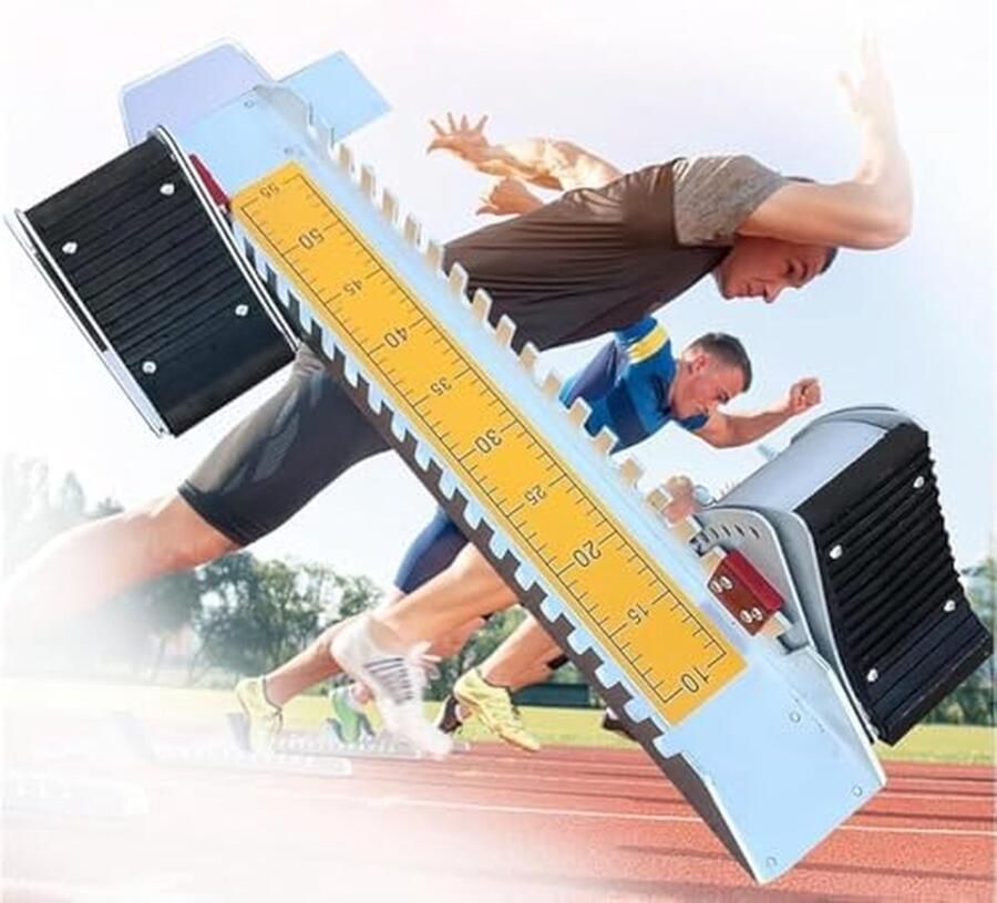 Startblokken Atletiek Sprint Pedalen Explosieve Starts 6 Hoek Verstellingen Lengte Aluminiumkleur