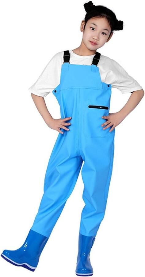 Steltlopers met Laarzen Visbroek Regenlaarzen Buiten Spelen Waterdicht Ade d PVC Binnenlengte Blauw