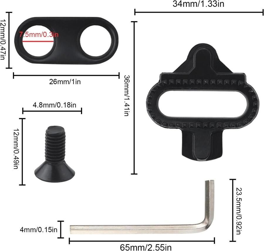 Sterke Fietsschoenen Clips voor Binnen en Buiten Compatibel met Shi o SPD SM-SH51 Ideaal voor Volwassenen en Road Bikes
