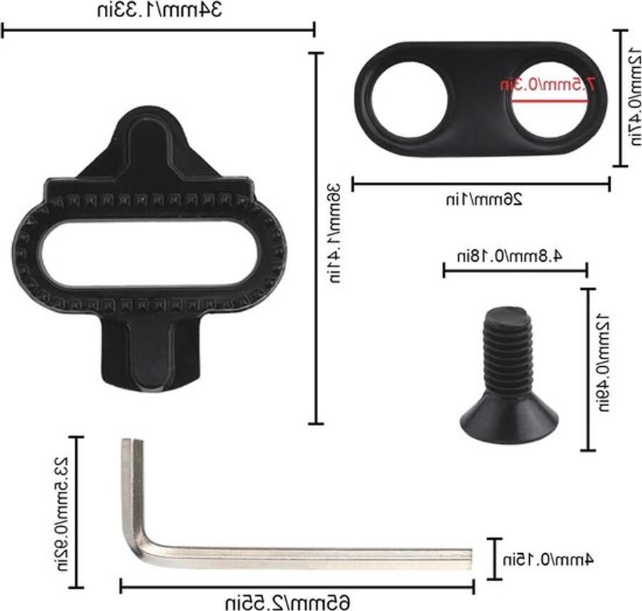 Sterke fietsschoenen clips voor nen en compatibel met SPD SM-SH51 ideaal voor binnen en buiten gebruik geschikt voor racefietsen