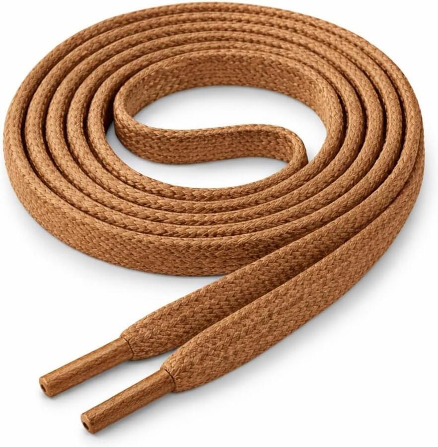 Sterke Platte Schoenveters 5mm Dik Katoen Gewaxed voor Sneakers en Leren Schoen