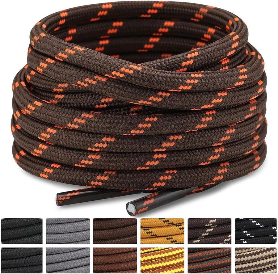 Sterke Ronde Outdoorschoenveters 2 Paar Scheurvast voor Wandelen Trekking en Werkschoenen