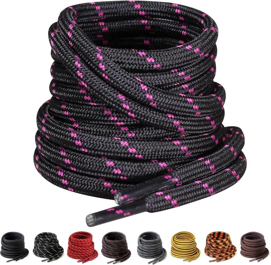 Sterke Ronde Schoenenveters 4.5mm Dik voor Wandelschoenen Werklaarzen en Outdoor Schoenen