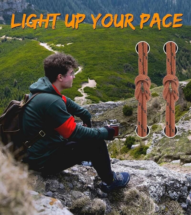 Sterke Ronde Schoenenveters voor Werklaarzen en Wandelschoenen Duurzaam en Heavy Duty