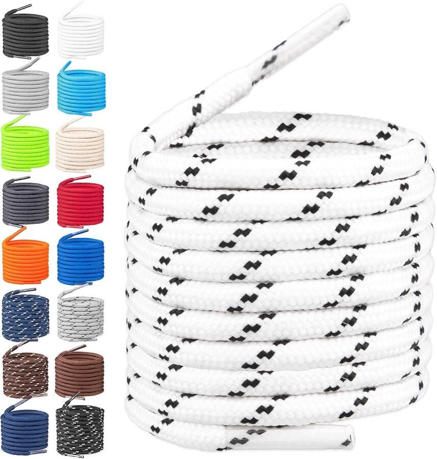 Sterke Ronde Schoenlinten 4mm Polyester Duurzaam voor Werklaarzen en Wandelschoenen