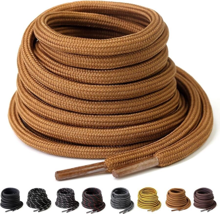 Sterke Ronde Schoenveters 4 5mm Dik Geschikt voor Werklaarzen Wandelschoenen en Stevige Schoenen