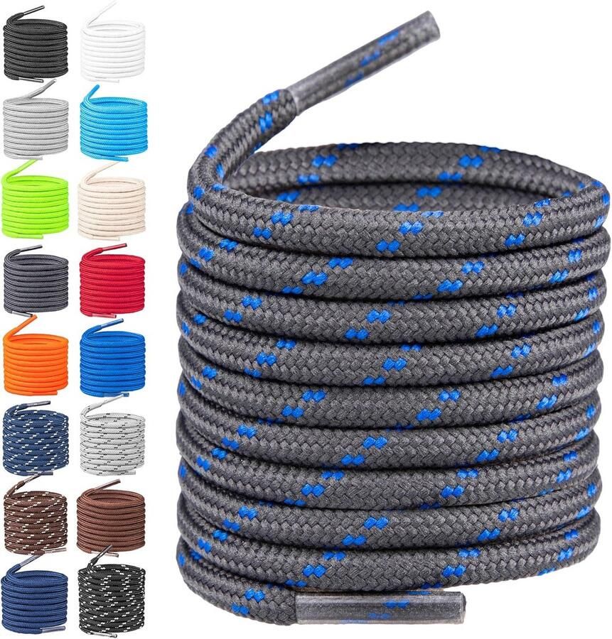Sterke Ronde Schoenveters Duurzaam Polyester 4mm Geschikt voor Werk- en Wandelschoenen