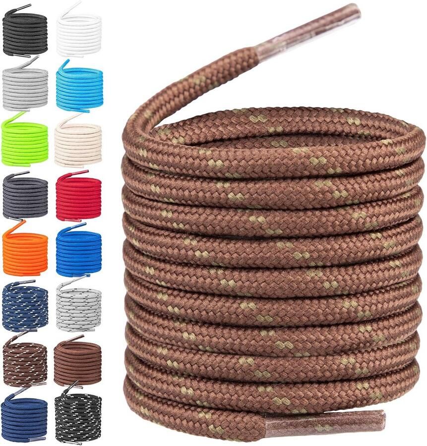 Sterke Ronde Schoenveters Duurzaam Polyester 4mm voor Werkschoenen en Laarzen