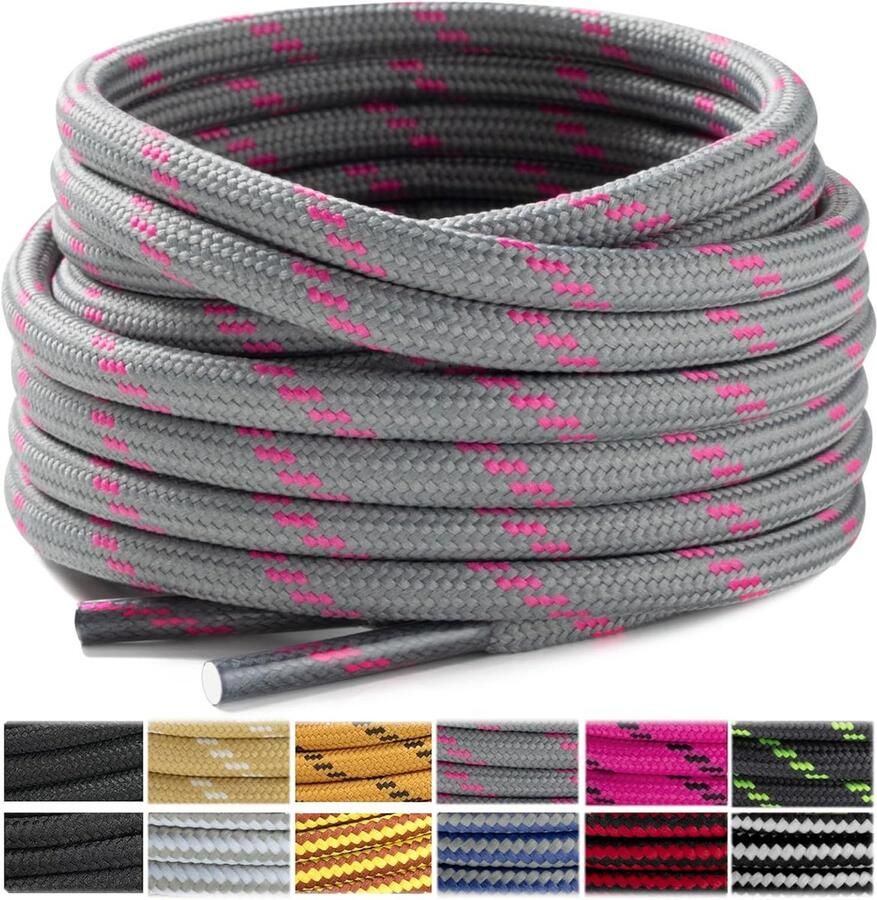 Sterke Ronde Schoenveters voor Wandelschoenen en Werklaarzen (2 Paar)