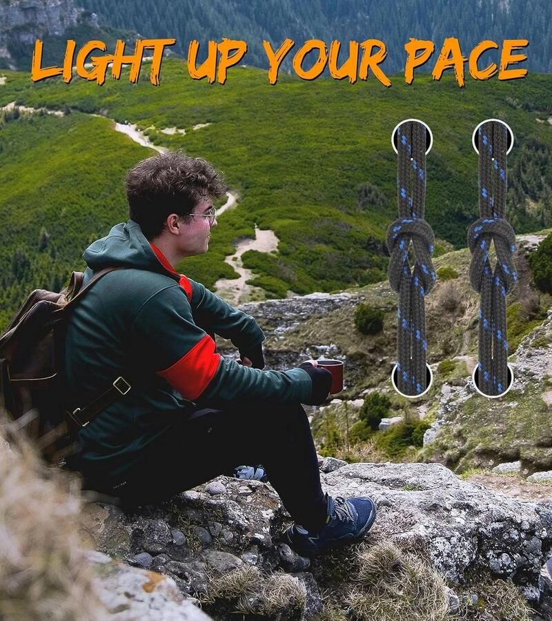 Ronde Sterke en Duurzame Schoenveters voor Werklaarzen en Wandelschoenen