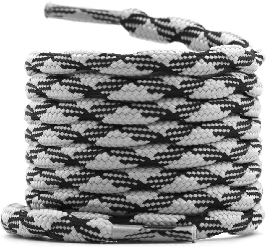 Sterke Ronde Werkschoenveters 2 Paar Anti-Slip en Duurzame Veters voor Werklaarzen en Wandelschoenen