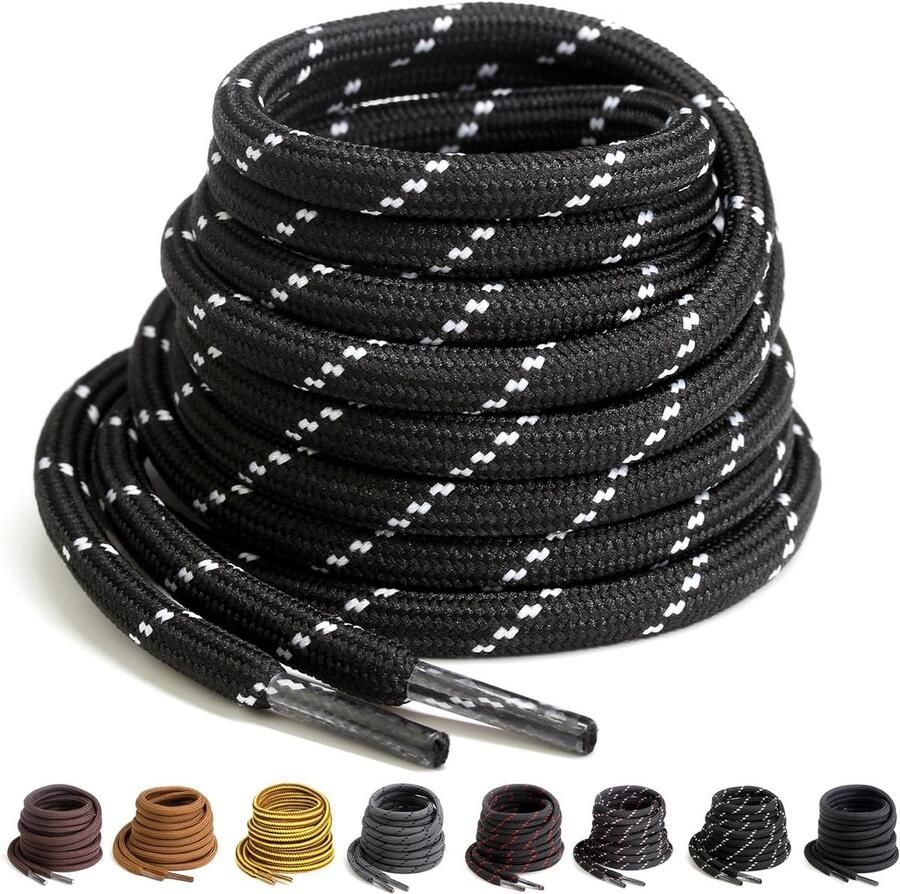 Sterke Schoenveters Ronde Laces Laarzen Verstevigen Extra Dik 4.5mm Breed Bruin - Foto 2