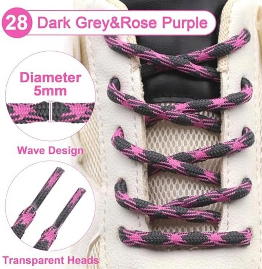 Sterke werklaars veters 2 paar zware antislip veters voor wandelschoenen