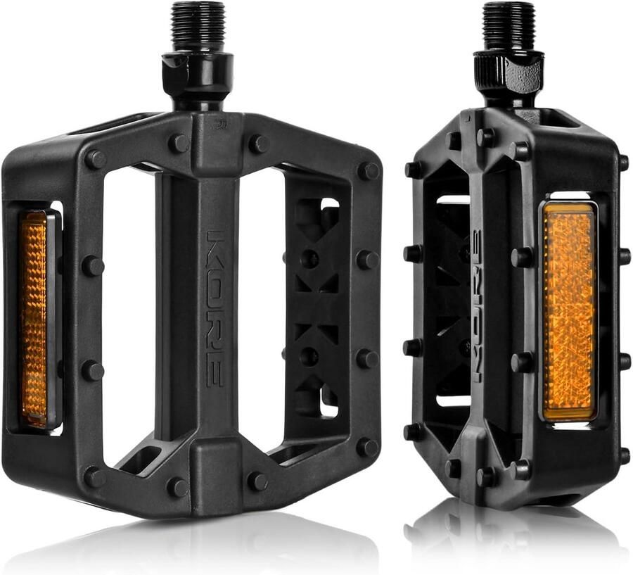 Stevige Fiets Pedalen Antislip Mountainbike Pedalen met Reflectoren 9 16 Inch Nylon Vezel