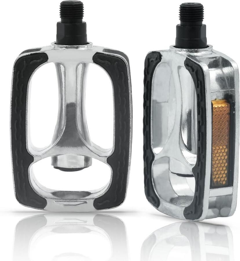 Stevige Fiets Pedalen met Reflectoren Antislip Aluminium voor Stadsfiets MTB en E-bike