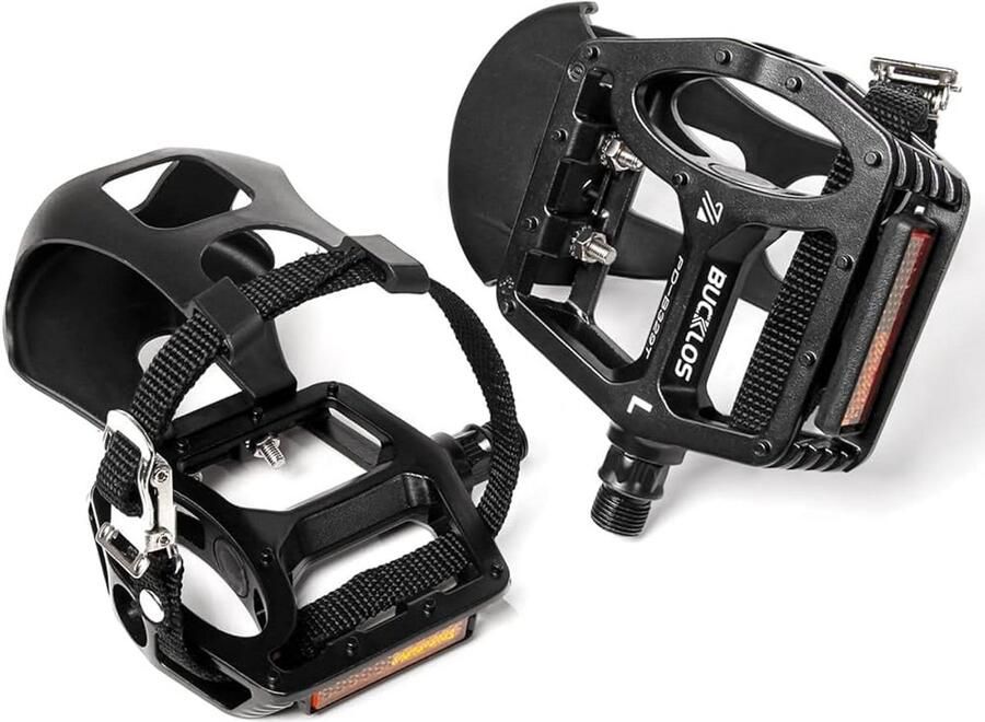 Stevige Fiets Pedalen met Teenkooien en Rie voor Veilig Fietsen