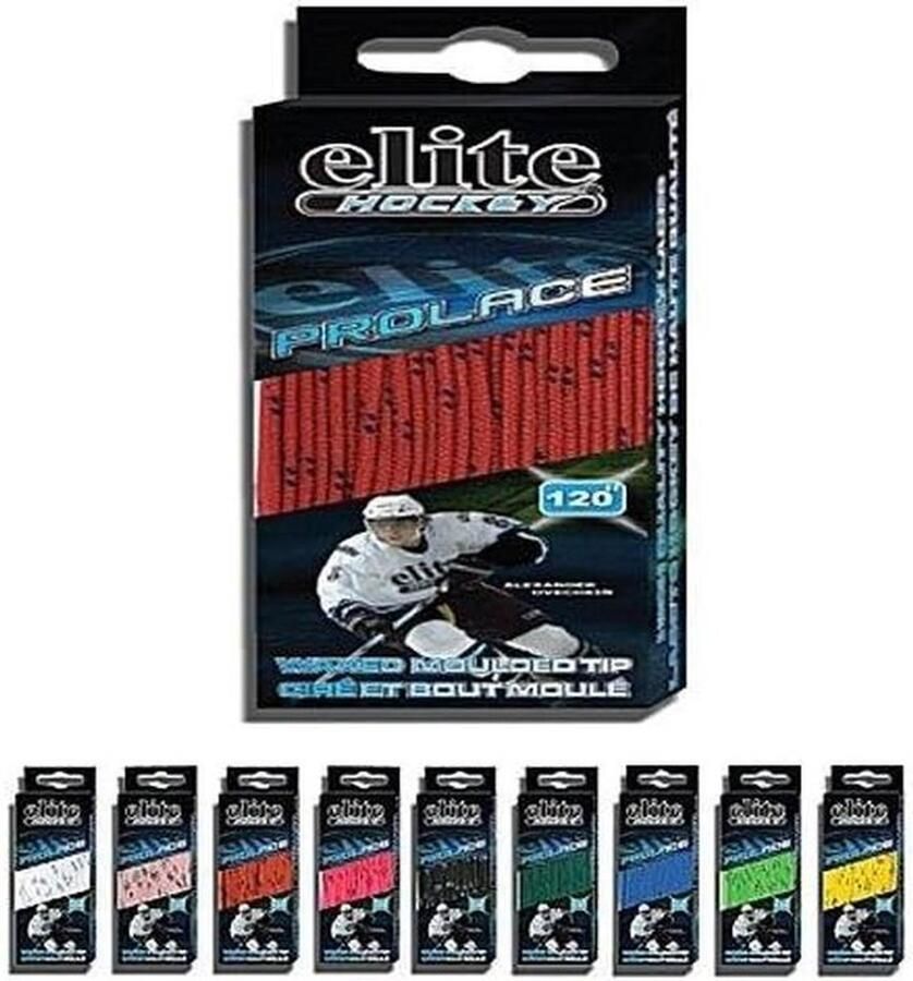 Stevige Gewaxte Veters voor IJshockeyschaatsen Zwart