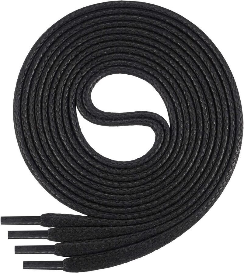 Stevige platte schoenveters van katoen met waslaag voor sneakers en leren schoenen