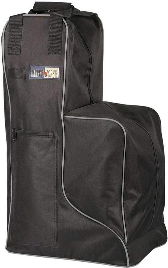 Stevige Rijlaarzen & Hoofdbeschermer Tas Zwart Ideaal voor Toernooien