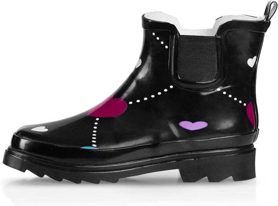 Stevige Rubberen Regenlaarzen voor Dames met Diepe Profielzool