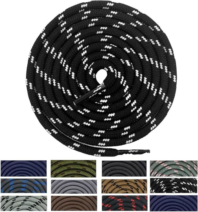 Stevige Schoen Veters Wandelschoen Veters Outdoor Avontuur Tug-Tested Taaiheid Zwart Wit