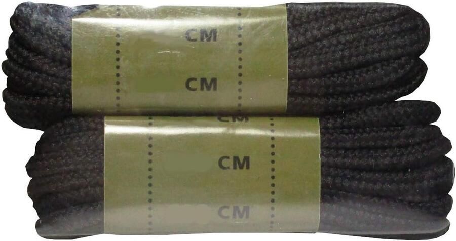 Stevige schoenveters voor casual en wandelschoenen zwart