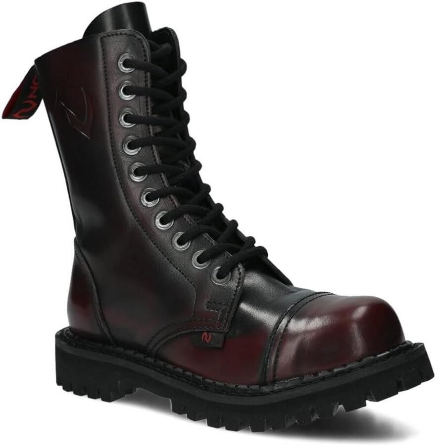 Stevige Stalen Neus Gevechtslaarzen met 10 Veterogen voor en