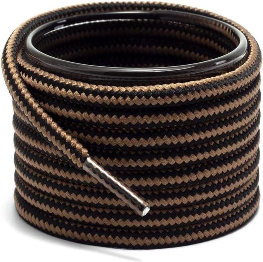 Stevige Veters Schoenveters Rond Werklaarzen Wandelen Metalen Tips Bruin Zwart