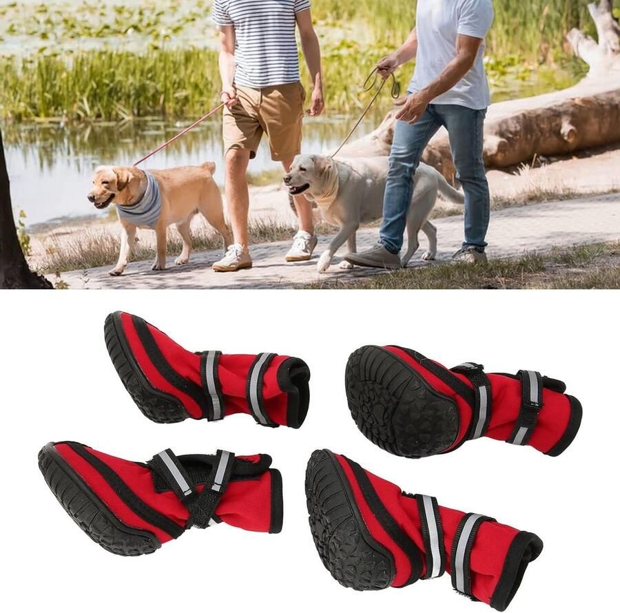 Stevige Wandelschoenen voor Honden met Antislip Zolen Ade d en Verstelbaar voor Zomergebruik
