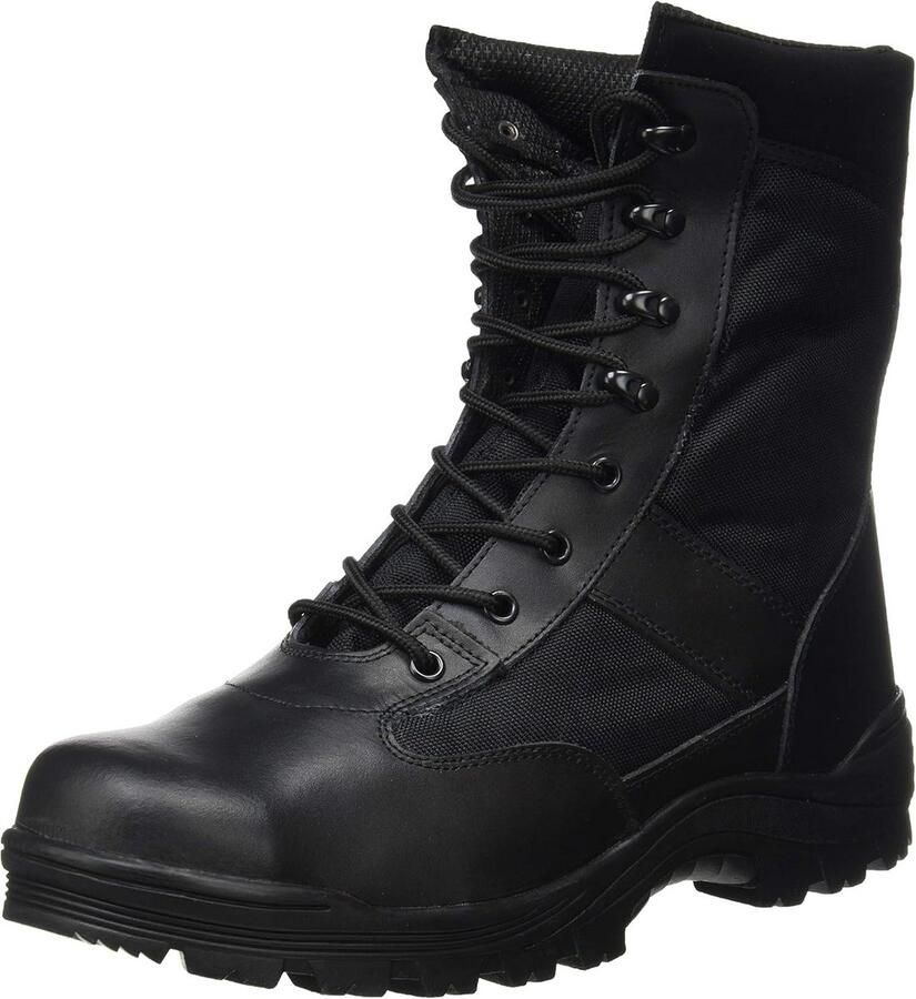 Stevige Zwarte Veiligheidslaarzen met Antislipzool voor Werk en Buitenactiviteiten