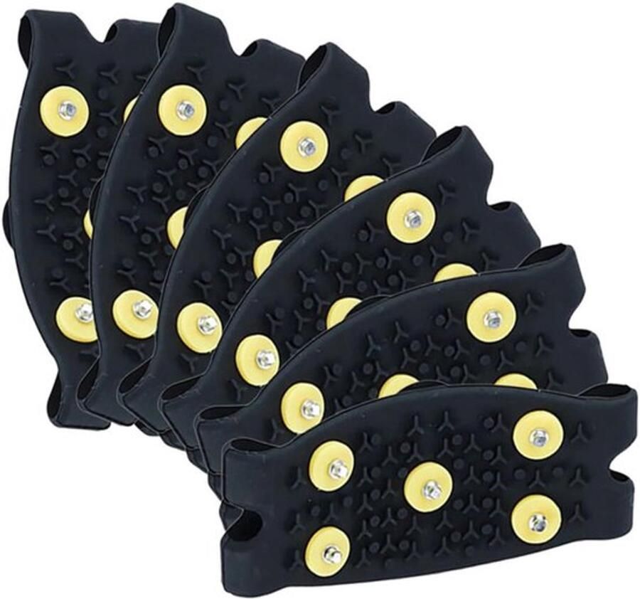 Stijgijzers voor kinderen IJsknijpers Grijperspikes Bergbeklimmen Schoenovertrek Klimschoenen Klimijzers Zwart TPE Set van
