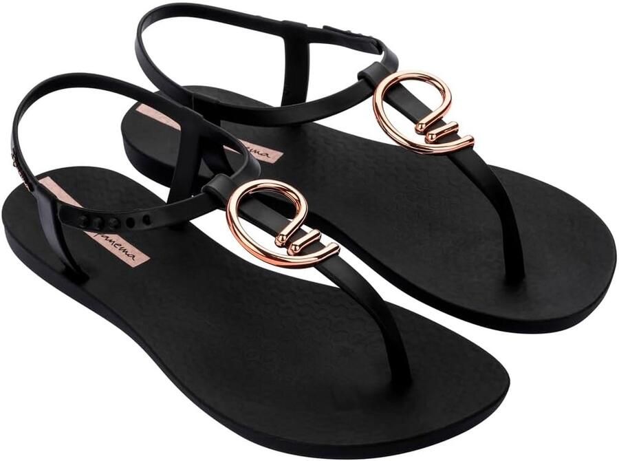 Stijlvolle Dames Sandalen Zwart Goud Roze Comfortabele Zomer Slippers