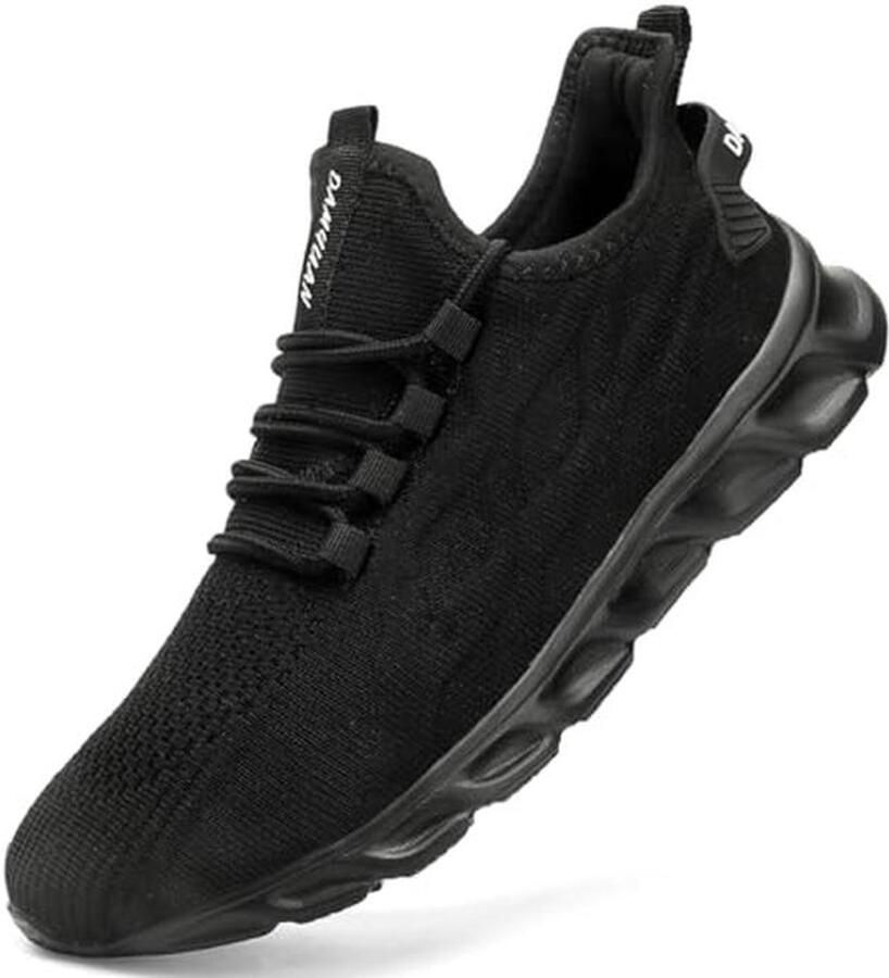 Stijlvolle Dames Sneakers Ademend en Lichtgewicht Sportschoenen voor Fitness Tennis en Outdoor Activiteiten Zwart