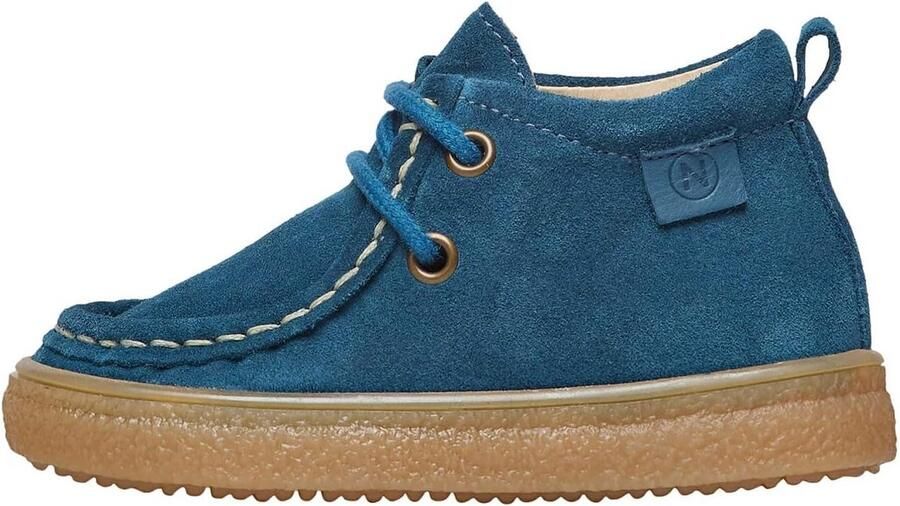 Stijlvolle jongens mocassin met leren voering en vetersluiting