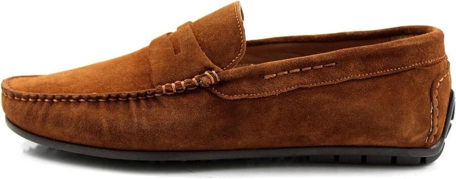 Moccasins voor heren Penny loafer en college schoenen Slip-on schoenen in nubuck leer voor zakelijke en casual gelegenheden met stijl en comfort