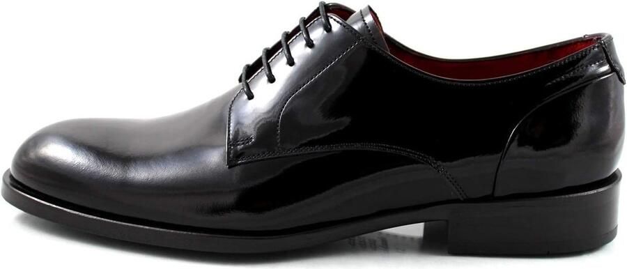 Leren Derby schoenen voor heren zwarte gepatineerde veterschoenen voor trouw- en zakelijke evenementen EU stijlvol en elegant