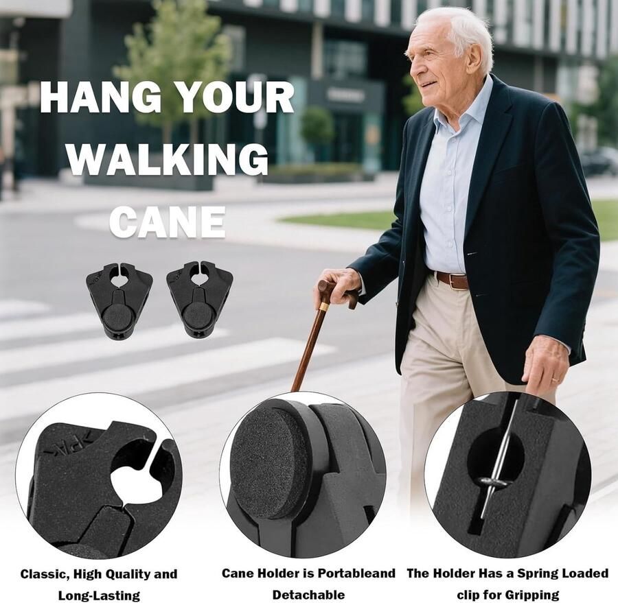 Stijlvolle Zwarte Stokhouders voor Stoelen en Tafels Ideaal voor Wandelschoenen en Accessoires met Diameter