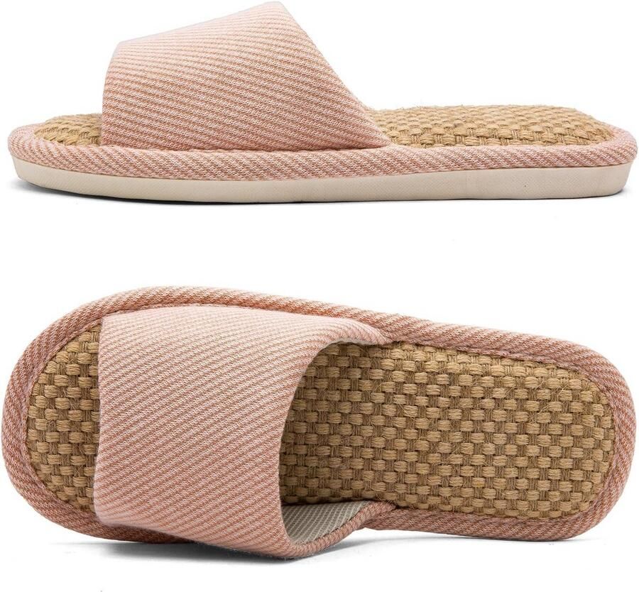 Stille Linnen Pantoffels voor Binnen Comfortabel en Antislip voor en