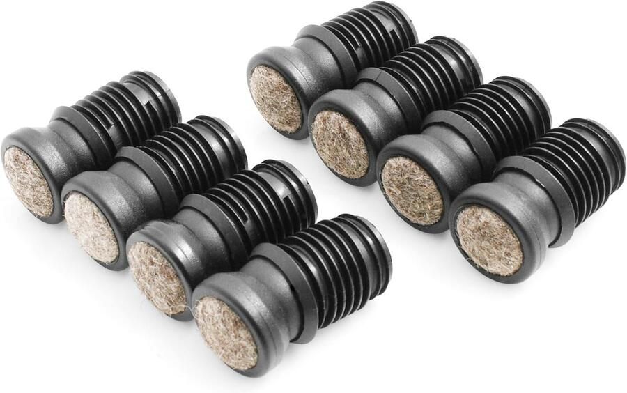 Stoelglijders 8-delige set voor binnenbuis-Ø 21-22 mm vilt meubelglijders scharnierglijders viltglijders vloerbescherming vloerkledder om in te steken
