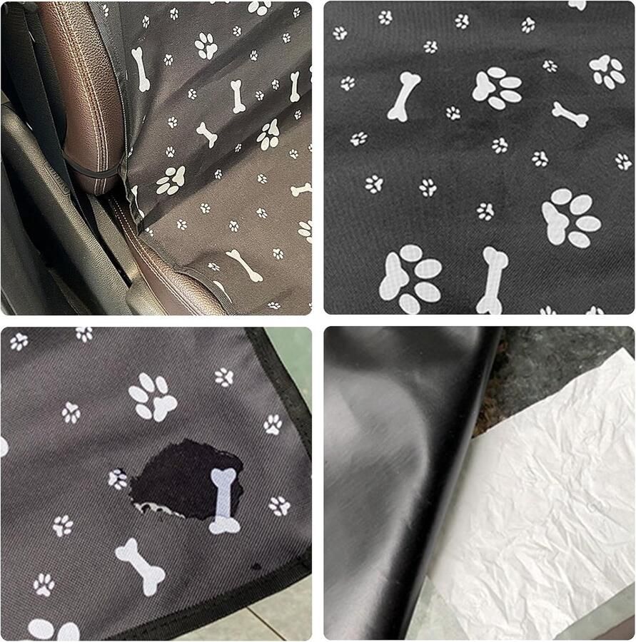 Stoelhoezen Autostoelbekleding voor Honden Waterdicht Hondenautostoelhoezen Pet Matten Het Hele Jaar Door van Toepassing voor Meeste Auto's (Zwart)
